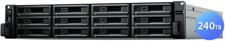 RS3621RPxs 240TB Synology RackStation - Servidor NAS 12 Baias SATA