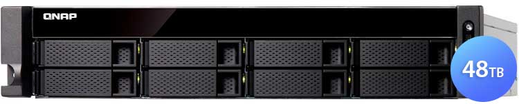 TS-877XU-RP 48TB Qnap - Server NAS 2U 8 baias 48TB rackmount SATA/SSD