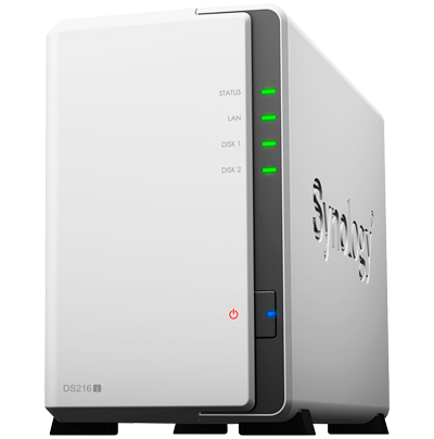 DS216j Synology - Storage NAS até 20TB, DLNA e Media Center DiskStation