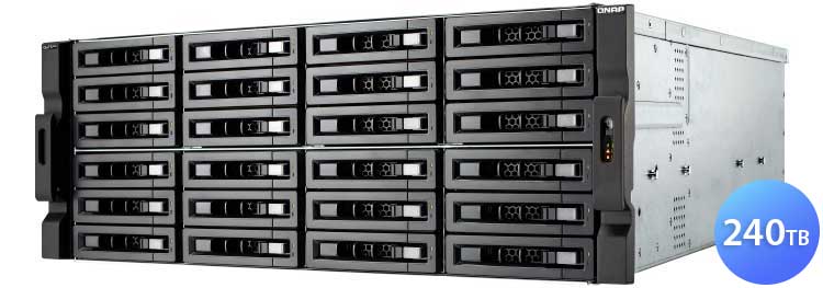 TS-h2483XU-RP 240TB Qnap - Storage NAS 24 Baias HDD/SSD SATA
