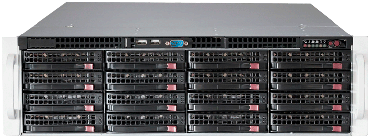 Servidor Supermicro SuperStorage Server com 16 Baias até 2 processadores