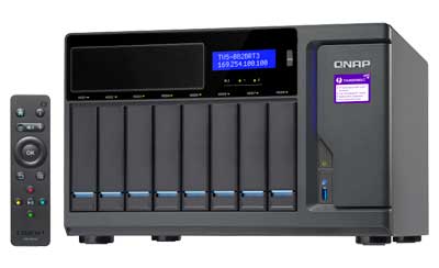 Qnap TVS-882BRT3 - Servidor Thunderbolt 3 com 8 baias hot-swappable