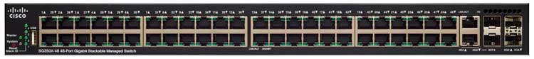 Cisco SG350X-48 - Switch Gerenciável 48 portas LAN 1G