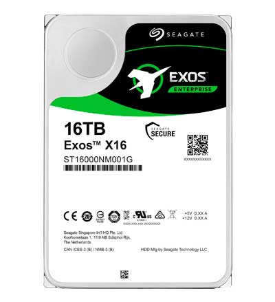 ST16000NM001G Seagate - HD Enterprise Exos X16 16TB SATA III