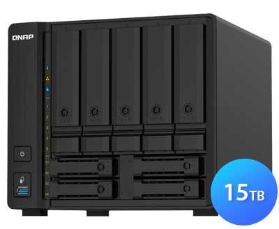 TS-932PX Qnap - Storage NAS 9 Baias p/ HDD SSD SATA 15TB