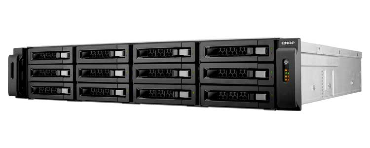 Storage 72TB Qnap, NAS Server 12 Baias  para Hard Disks SATA