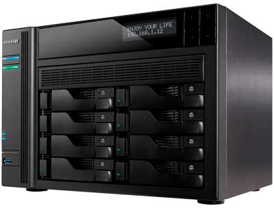 AS7008T 80TB Asustor - Storage NAS 8 baias p/ Discos SATA