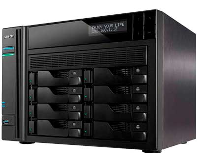 Asustor AS6208T - Storage NAS 8 bay até 80TB SATA 