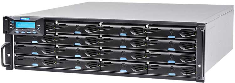 ESDS 3016G Storage iSCSI/FC/SAS para sistemas CFTV e Digifort