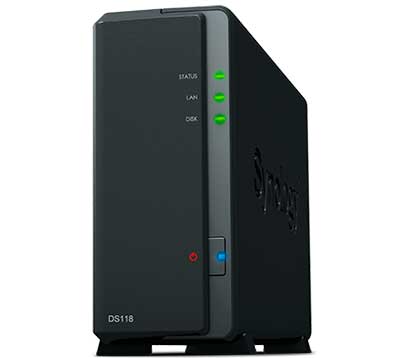 Synology DS118 DiskStation - Storage NAS 1 Baia até 1TB