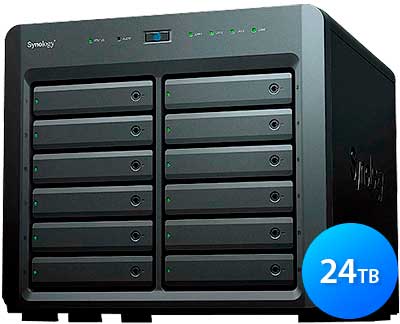 12 Bay NAS DS2415+ 24TB Synology DiskStation