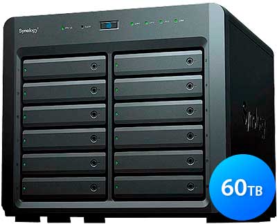 12 Bay NAS DS2415+ 60TB Synology DiskStation