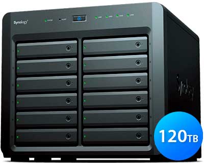 DS2419+ 120TB Synology - Storage NAS 12 baias Diskstation SATA