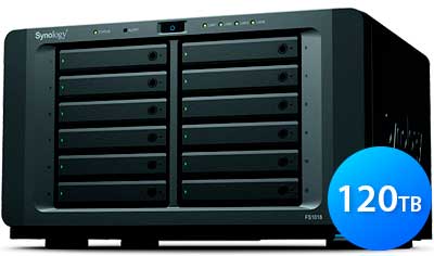 FlashStation Synology FS1018, servidor NAS 12 baias 120TB 