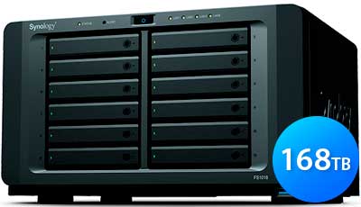 FlashStation Synology FS1018, servidor NAS 12 baias 168TB 