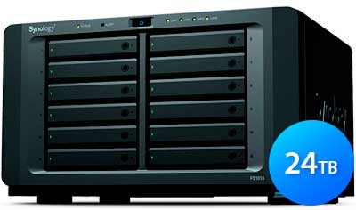 FlashStation Synology FS1018, servidor NAS 12 baias 24TB 