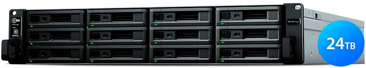 RS18017xs+ 24TB Synology - Storage NAS 12 Baias Rackstation SATA