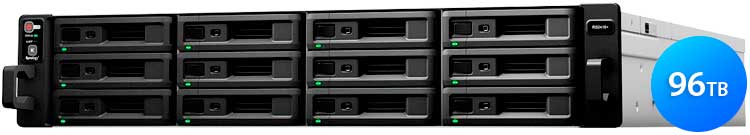 RS2416+ 96TB Synology - Servidor de Rede 12 discos Rackstation SATA