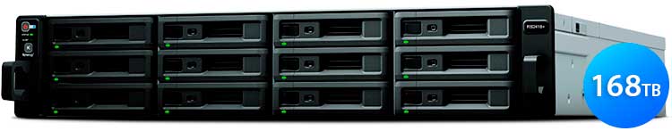 RS2418+ 168TB Synology - 12-bay NAS Storage RackStation SATA