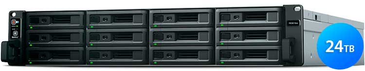 RS2418+ 36TB Synology - Storage NAS 12 baias Rackstation SATA