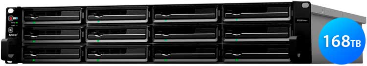 RS3614xs+ 168TB Synology - Storage NAS 12 Baias RackStation SATA