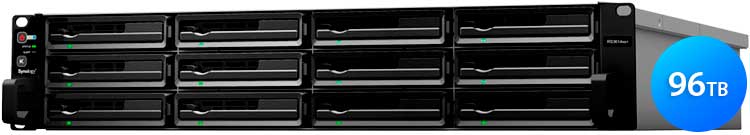 RS3614xs+ 96TB Synology - 12 Bay Storage NAS RackStation SATA