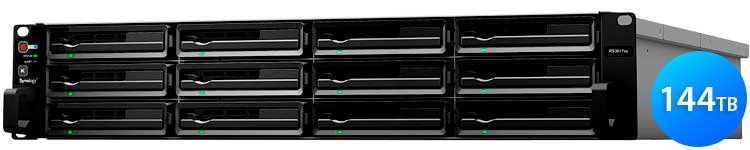 RS3617xs 144TB Synology - Storage NAS 12 Baias Rackstation SATA