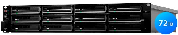 Synology RS3617xs - Storage NAS 72TB 12 Baias Rackstation SATA
