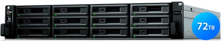 RS3617xs+ 72TB Synology - Storage NAS 12 Bay RackStation SATA