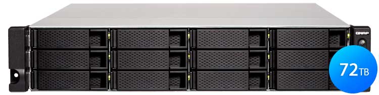 Qnap TS-1232XU-RP 72TB - Storage NAS 12 baias SATA/SSD 10GbE