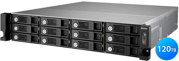 TS-1253U Qnap - Rackmount Storage NAS 120TB para 12 discos SATA III