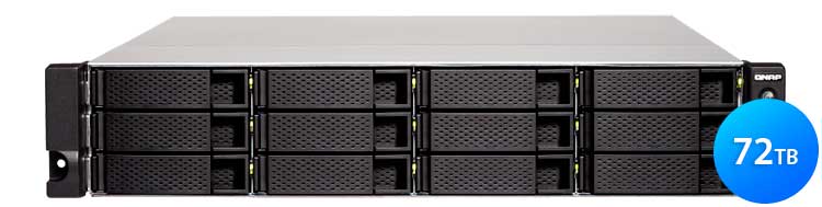 Qnap TS-1263XU-RP 72TB - Storage NAS 12 baias Rackmount