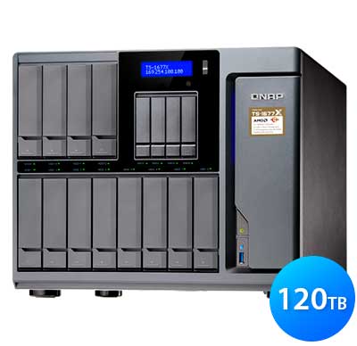 Qnap TS-1677X 120TB - Storage NAS 12 baias hot-swappable