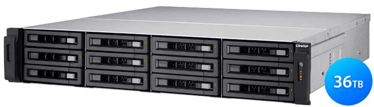 TS-EC1280U R2 36TB Qnap - Storage NAS 12 baias