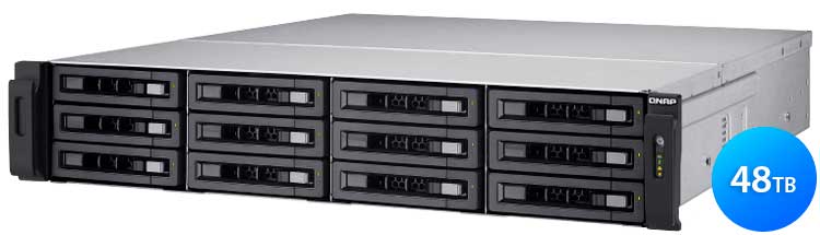 TS-EC1280U R2 48TB Qnap - Storage NAS 12 baias