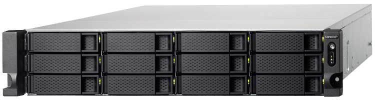 TS-1273U 120TB Qnap - Storage NAS 12 baias rackmount p/ HDD/SSD SATA