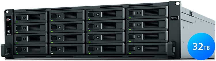 RS4017xs+ 32TB Synology - Rackmount Storage Rackstation SATA