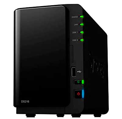 DS216 Synology DiskStation - Storage NAS 2 Baias até 10TB