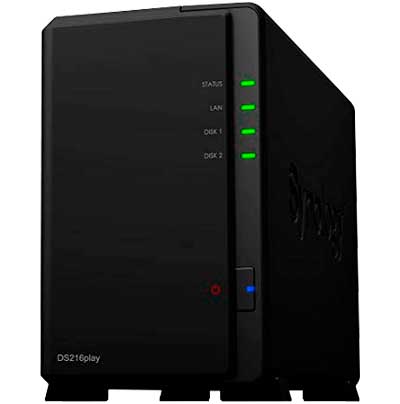 DS216play Synology Diskstation - Storage NAS 2 Baias até 12TB