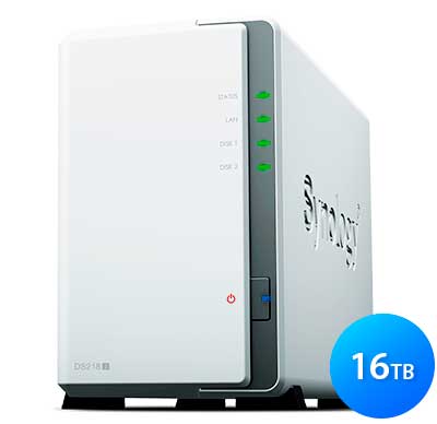 DS218j Synology Diskstation - Storage NAS 2 Baias até 16TB