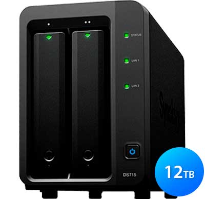 DS715 Synology DiskStation - Storage NAS 2 Baias até 12TB