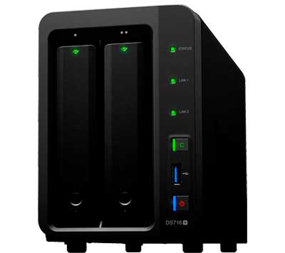 DS716+ Synology DiskStation - Storage NAS 2 Baias até 10TB