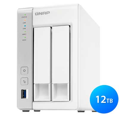 TS-231P2 12TB - Storage NAS 2 baias hot-swappable 12TB Externo