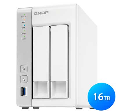 TS-231P2 16TB - Storage NAS 2 baias hot-swappable 16TB Externo