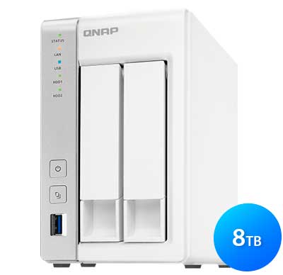 TS-231P2 8TB - Storage NAS 2 baias hot-swappable 8TB Externo