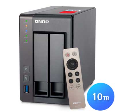 TS-251+ 10TB Qnap - Storage NAS 2 baias SATA Media server DLNA