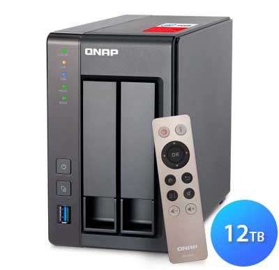 TS-251+ 12TB Qnap - Storage NAS 2 baias SATA Media server DLNA