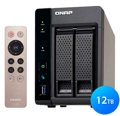 TS-253A 12TB Qnap - Storage NAS 2 baias p/ hard disks SATA