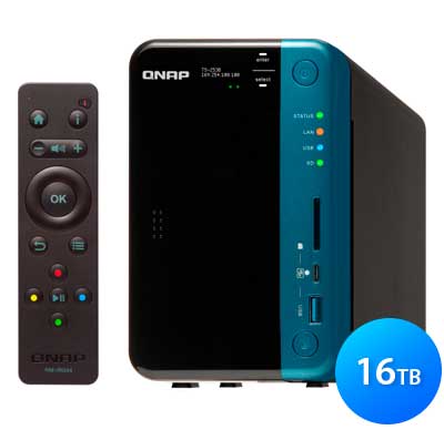 Qnap TS-253B 16TB - Storage NAS doméstico 2 baias