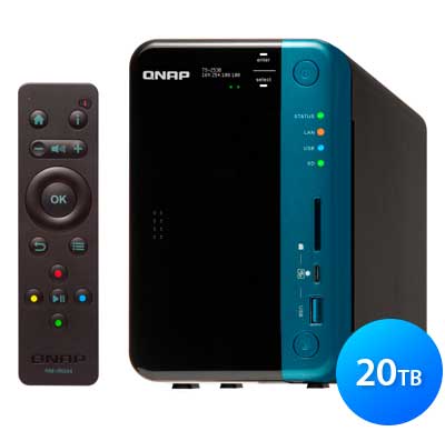 Qnap TS-253B 20TB - Storage NAS doméstico 2 baias 